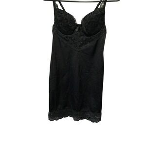 Delicates Lace Trim Bodysuit Lingerie Black Women's Sleepwear Intimates 36B